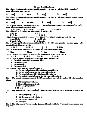 Toán 11 - Bài tập trắc nghiệm chương 1